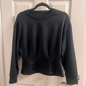 ZYIA Active Black Peplum Sweatshirt